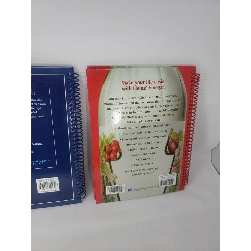 Over 100 Helpful Household Hints Books Lot of 3 Baking Soda Vinegar Salt Spiral